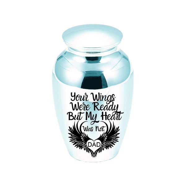 70x45mm engravable pendant angel wing dad cremation urn for pet human ashes casket funeral memorial cat dog keepsake urns to women men, Silver
70x45mm engravable pendant angel wing dad cremation urn for pet human ashes casket funeral memorial cat dog keepsake urns to women men, Silver