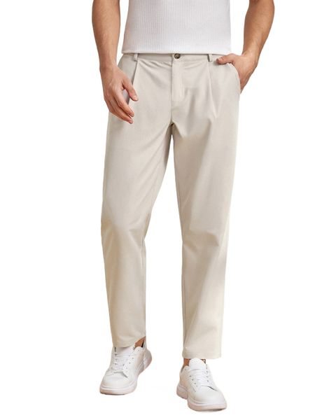 men slant pockets tailored pants h8o7#, Black