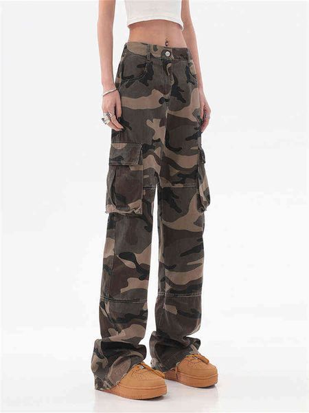women vintage high waist camouflage cargo pants baggy wide leg straight leg casual comfy fashion trousers cool girl style t220728, Black;white
women vintage high waist camouflage cargo pants baggy wide leg straight leg casual comfy fashion trousers cool girl style t220728, Black;white