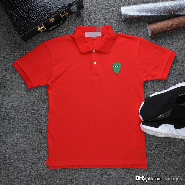 quality play japanese heart spring tide brand polo shirt cotton double short sleeved black red lapel lovers, White;black
quality play japanese heart spring tide brand polo shirt cotton double short sleeved black red lapel lovers, White;black