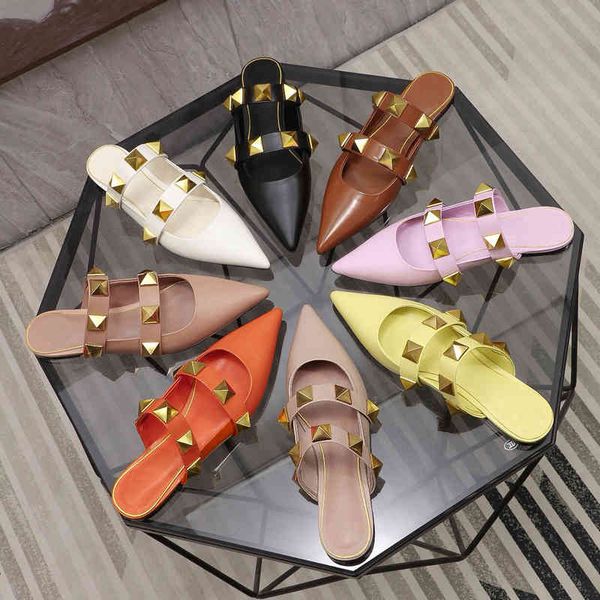 slippers summer women's shoes, one foot on lefu fashion lazy baotou rivet muller semi slippers for women 43qq, Black
slippers summer women's shoes, one foot on lefu fashion lazy baotou rivet muller semi slippers for women 43qq, Black