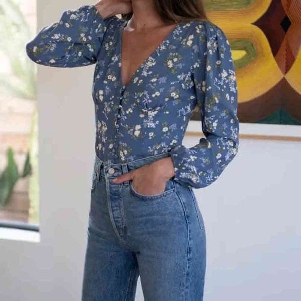 xnwmnz women france floral print blue long sleeve blouse vintage center buttons ropa mujer fashion v neck harajuku 210513, White
xnwmnz women france floral print blue long sleeve blouse vintage center buttons ropa mujer fashion v neck harajuku 210513, White