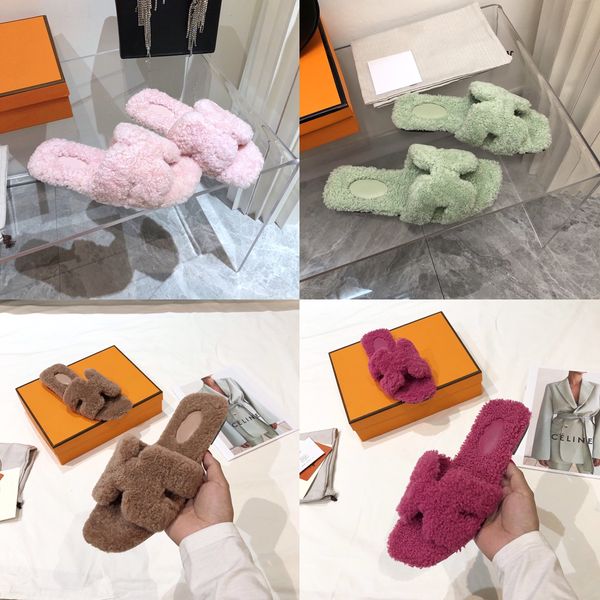 2022 autumn and winter new wool slippers warm fashion outer wear casual slides designer, Black
2022 autumn and winter new wool slippers warm fashion outer wear casual slides designer, Black