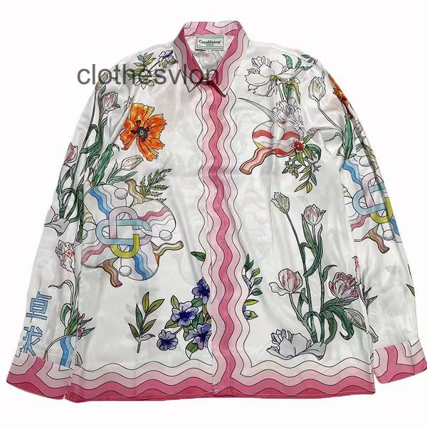 designer mens casablanca clothes casablancas ss22 pink flower table tennis racket billiard printed silk long sleeved shirt for men and women, White;black
designer mens casablanca clothes casablancas ss22 pink flower table tennis racket billiard printed silk long sleeved shirt for men and women, White;black