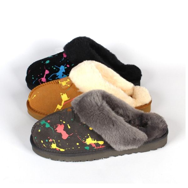 2022 sell classic design style graffiti keep warm slippers goat skin sheepskin snow slippers man women slippers, Black
2022 sell classic design style graffiti keep warm slippers goat skin sheepskin snow slippers man women slippers, Black
