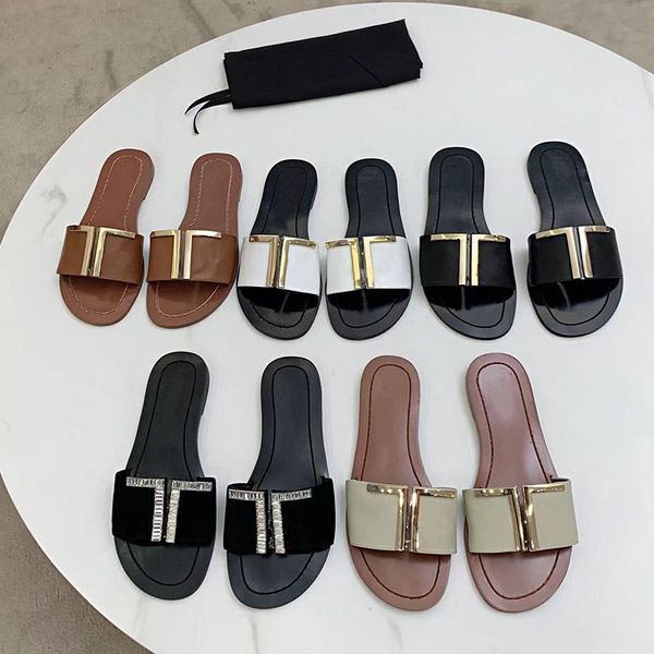 classic ladies slippers leather ladies sandals beach outdoor flip-flops designer flat heel with box 35-42, Black
classic ladies slippers leather ladies sandals beach outdoor flip-flops designer flat heel with box 35-42, Black
