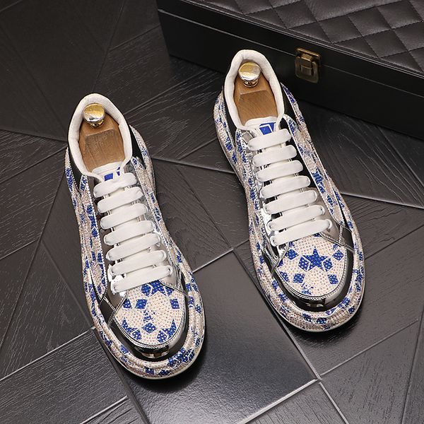 luxury designer men driving party wedding shoes fashion rhinestones lace up leisure sports casual sneakers round toe thick bottom driving wa, Black
luxury designer men driving party wedding shoes fashion rhinestones lace up leisure sports casual sneakers round toe thick bottom driving wa, Black