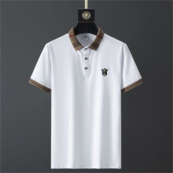 men's summer fashion business slim fit cotton polo shirt men soild color shirt thin casual embroidery polo shirt 220706, White;black
men's summer fashion business slim fit cotton polo shirt men soild color shirt thin casual embroidery polo shirt 220706, White;black