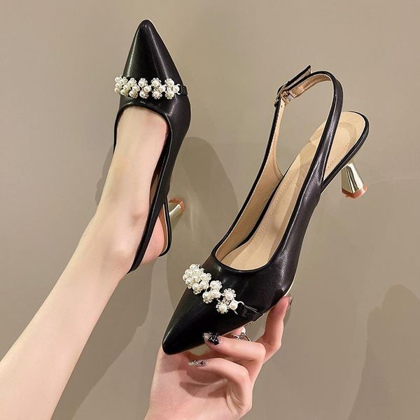 sandals beaded fashion all-match baotou women's shoes 2022 summer pointed toe high heels stiletto shallow buckle, Black
sandals beaded fashion all-match baotou women's shoes 2022 summer pointed toe high heels stiletto shallow buckle, Black