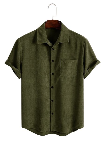 men patched pocket high low shirt 40eu#, White;black
