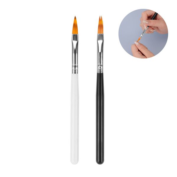 black and white wooden handle delicate wool head nail art carving pen 2pcs, Silver
black and white wooden handle delicate wool head nail art carving pen 2pcs, Silver