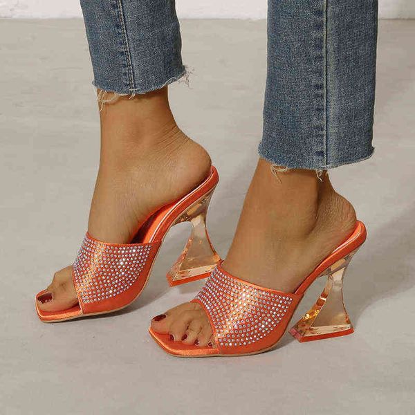 slippers women sandals transparent high-heeled square toed bling rhinestones open toe ladies party slides summer female shoes 220530, Black
slippers women sandals transparent high-heeled square toed bling rhinestones open toe ladies party slides summer female shoes 220530, Black