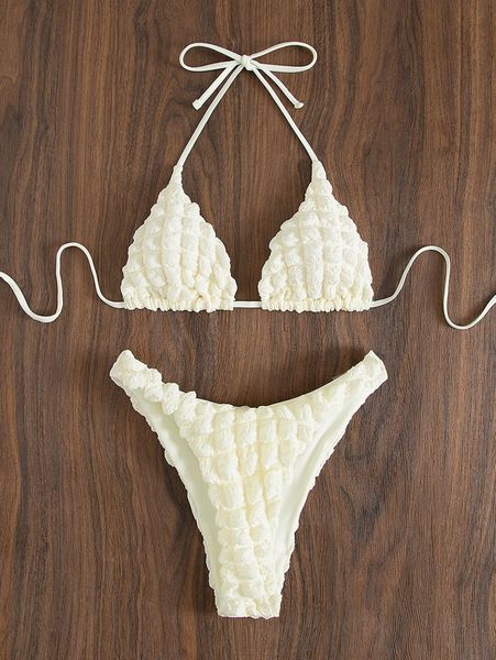 plaid halter triangle bikini swimsuit k67v#, White;black
plaid halter triangle bikini swimsuit k67v#, White;black