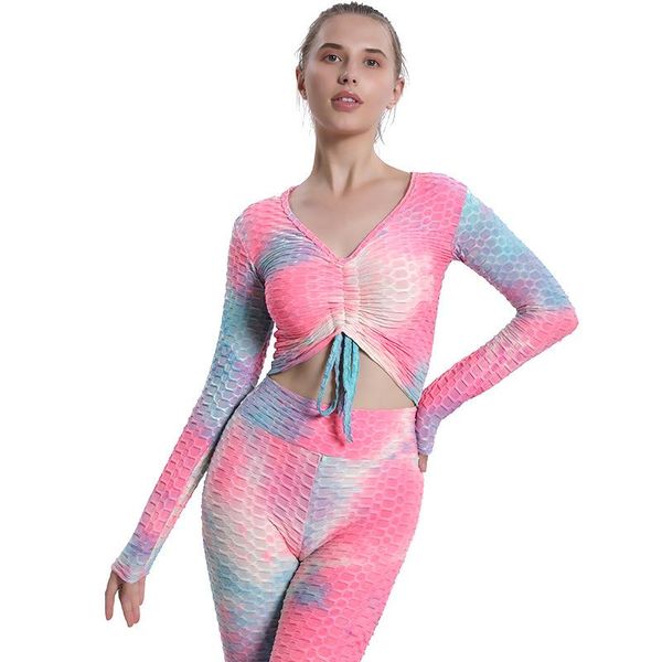 women's tanks & camis amazon europe and america yoga clothes tie dye bubble jacquard yoga drawstring long sleeve women, White
women's tanks & camis amazon europe and america yoga clothes tie dye bubble jacquard yoga drawstring long sleeve women, White