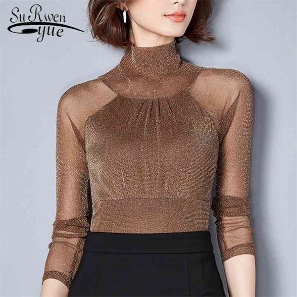 fashion women and blouses ladies long sleeves spliced women's clothing turtleneck solid shirt blusas c720 30 210326, White
fashion women and blouses ladies long sleeves spliced women's clothing turtleneck solid shirt blusas c720 30 210326, White