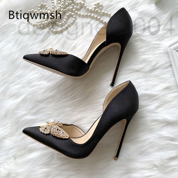 sandals designer buterfly rhinestone high heeled shoes woman pointed toe nude luxury satin stiletto pumps female party nk1x, Black
sandals designer buterfly rhinestone high heeled shoes woman pointed toe nude luxury satin stiletto pumps female party nk1x, Black