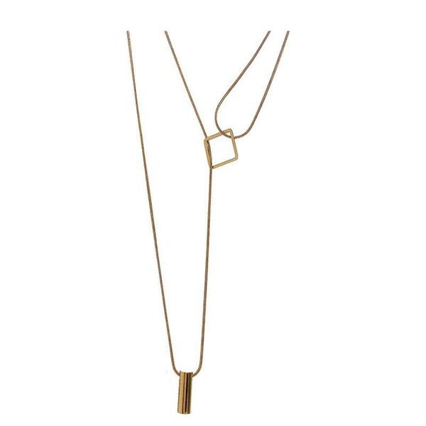 pendant necklaces vsnow minimalist multi-layer gold color stainless steel necklace for women geometric hollow asymmetry jewelry, Silver
pendant necklaces vsnow minimalist multi-layer gold color stainless steel necklace for women geometric hollow asymmetry jewelry, Silver