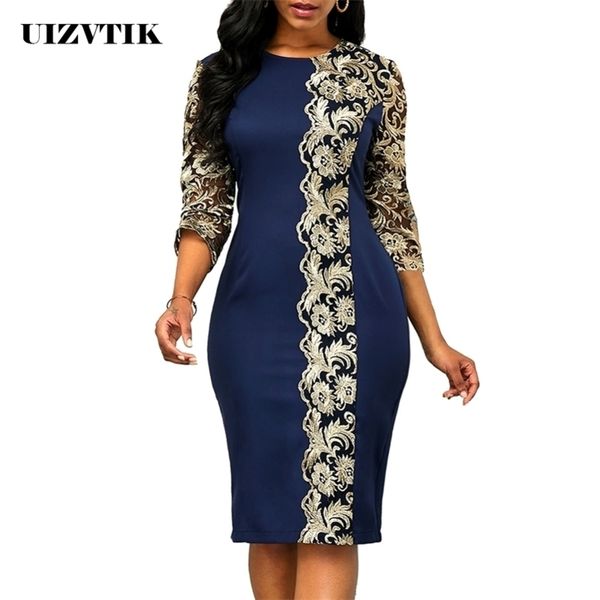 autumn winter dres casual plus size slim office bodycon dresses elegant patchwork hollow out lace party dress y200418, Black;gray
autumn winter dres casual plus size slim office bodycon dresses elegant patchwork hollow out lace party dress y200418, Black;gray