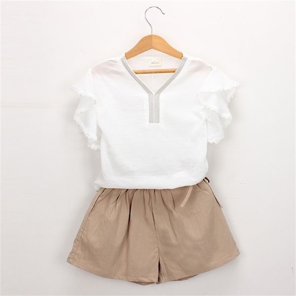 summer girls suit fashion toddler baby girl ruffled v neck shorts 2pcs sets children s clothing wt752 220620, White
summer girls suit fashion toddler baby girl ruffled v neck shorts 2pcs sets children s clothing wt752 220620, White