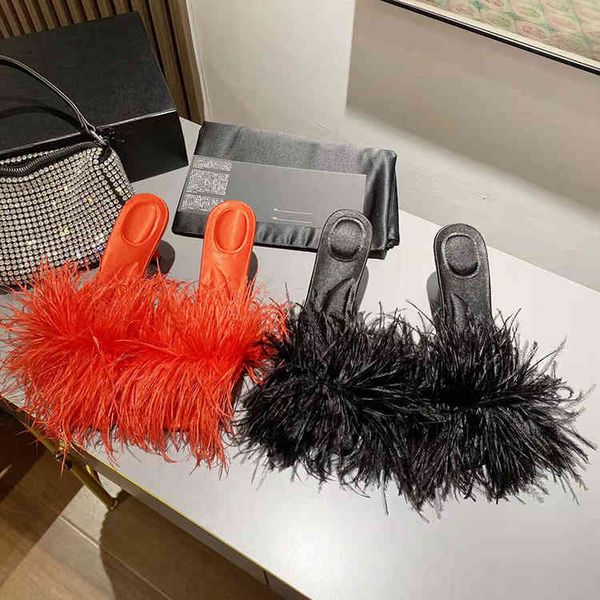 sliers gaoding spring and summer feather fashion trend versatile high heels gentle fairy style wearing sliers outside, Black
sliers gaoding spring and summer feather fashion trend versatile high heels gentle fairy style wearing sliers outside, Black