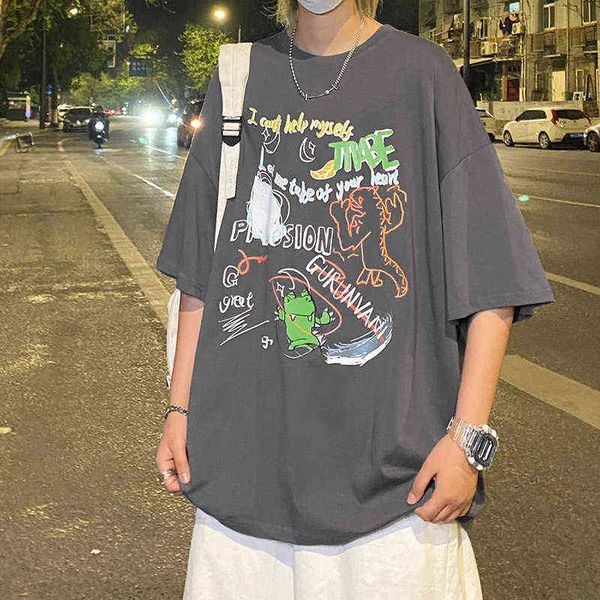designer men's t-shirt short sleeved lovers loose men's t-shirt summer youth cotton cartoon animation gray bottomed shirt, White;black
designer men's t-shirt short sleeved lovers loose men's t-shirt summer youth cotton cartoon animation gray bottomed shirt, White;black