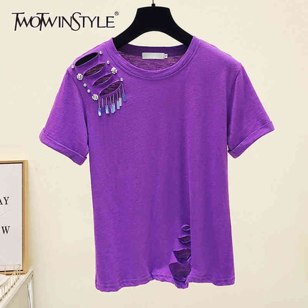 twowinsyle casual hollow out shirt for women o neck short sleeve patchwork diamond shirts female fashionable clothes 210423, White
twowinsyle casual hollow out shirt for women o neck short sleeve patchwork diamond shirts female fashionable clothes 210423, White