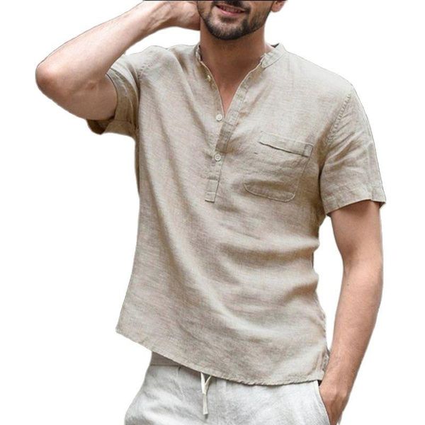 men's casual shirts summer 2022 men's shirt short sleeves cotton linen loose collar wearmen's, White;black
men's casual shirts summer 2022 men's shirt short sleeves cotton linen loose collar wearmen's, White;black
