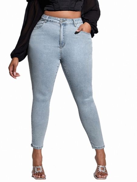plus high waist skinny jeans a7pt#, Blue
plus high waist skinny jeans a7pt#, Blue