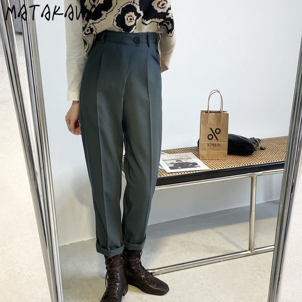 spring drape straight ninepoint pants womens basic high waist casual loose suit 210506, Black;white
spring drape straight ninepoint pants womens basic high waist casual loose suit 210506, Black;white
