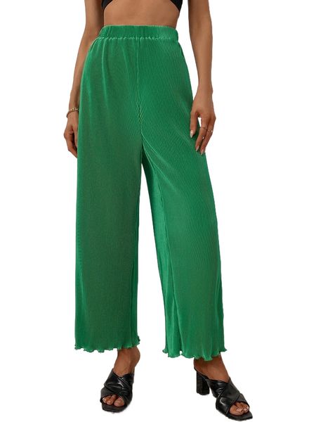 high waist lettuce trim wide leg pants u9ct#, Black;white
high waist lettuce trim wide leg pants u9ct#, Black;white