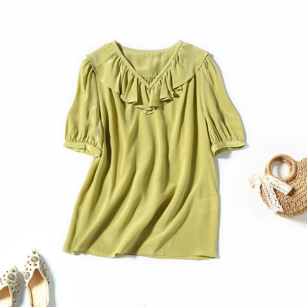 women's blouses & shirts summer breathable and versatile women's silk blouse solid color fungus edge short sleeve pullover mulberr, White
women's blouses & shirts summer breathable and versatile women's silk blouse solid color fungus edge short sleeve pullover mulberr, White