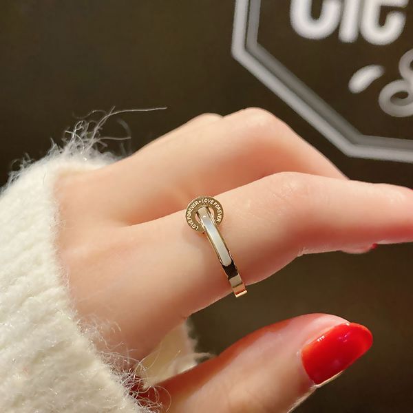 luxury rose gold love forever engagement ring half circle white shell stainless steel jewelry for women gift, Silver
luxury rose gold love forever engagement ring half circle white shell stainless steel jewelry for women gift, Silver