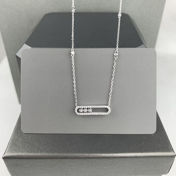 925 sterling silver ladies necklace moving beads european and american fashion exquisite 220722
925 sterling silver ladies necklace moving beads european and american fashion exquisite 220722