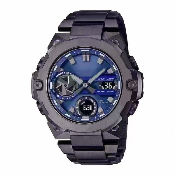 gst-b400 sports quartz digital calendar men's watch led cold light dual display metal personality large dial full function waterproof, Slivery;brown
gst-b400 sports quartz digital calendar men's watch led cold light dual display metal personality large dial full function waterproof, Slivery;brown