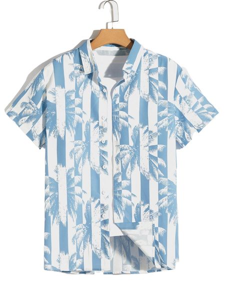 romwe guys tropical striped shirt 213t#, White;black
romwe guys tropical striped shirt 213t#, White;black