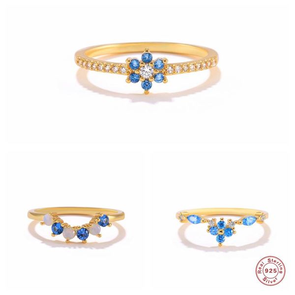 cluster rings 925 sterling silver transparent blue white zircon flower ring for women wedding engagement party jewelry accessoriesclust, Golden;silver
cluster rings 925 sterling silver transparent blue white zircon flower ring for women wedding engagement party jewelry accessoriesclust, Golden;silver