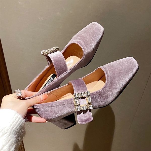 rimocy elegant velvet mary jane shoes for women crystal buckle thick heels banquet party shoes woman square toe e pumps 220325, Black
rimocy elegant velvet mary jane shoes for women crystal buckle thick heels banquet party shoes woman square toe e pumps 220325, Black