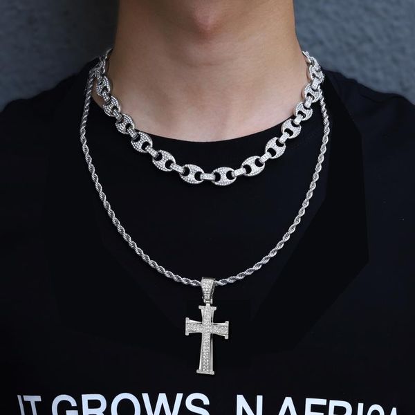 pendant necklaces 24inch mens cross necklace for men jesus christ prayer crosses men's jewelry religious, Silver
pendant necklaces 24inch mens cross necklace for men jesus christ prayer crosses men's jewelry religious, Silver