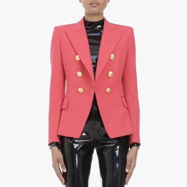 est designer blazer womens double breasted metal lion buttons slim fitting blazer jacket watermelon red y201026, White;black
est designer blazer womens double breasted metal lion buttons slim fitting blazer jacket watermelon red y201026, White;black