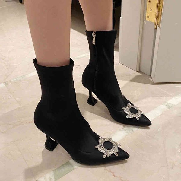 boots net red thin boots women's autumn and winter elastic high heel middle tube pointed martin 6cre, Black
boots net red thin boots women's autumn and winter elastic high heel middle tube pointed martin 6cre, Black