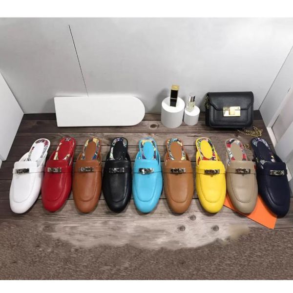 kelly luxurys womens casual scuffs lazy genuine leather princetown metal chain sandals slides calfskin lady loafers designers h outdoor lows, Black
kelly luxurys womens casual scuffs lazy genuine leather princetown metal chain sandals slides calfskin lady loafers designers h outdoor lows, Black
