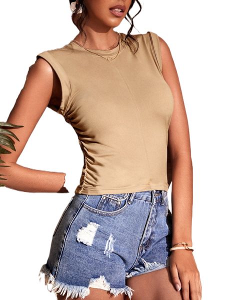 solid slim tank w61w#, White