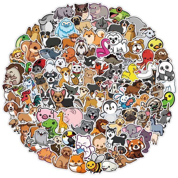 100pcs cute cartoon animal stickers motorcycle luggage guitar skateboard cool graffiti sticker for kid decal toys gift
100pcs cute cartoon animal stickers motorcycle luggage guitar skateboard cool graffiti sticker for kid decal toys gift