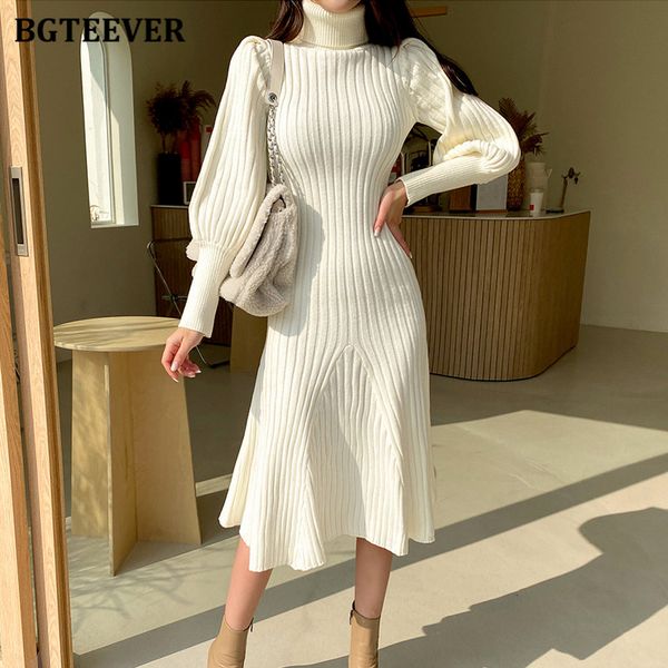 bgteever winter turtleneck thick women knitted mid-length dress vintage puff sleeve slim waist female sweater dress 2022, Black;gray
bgteever winter turtleneck thick women knitted mid-length dress vintage puff sleeve slim waist female sweater dress 2022, Black;gray
