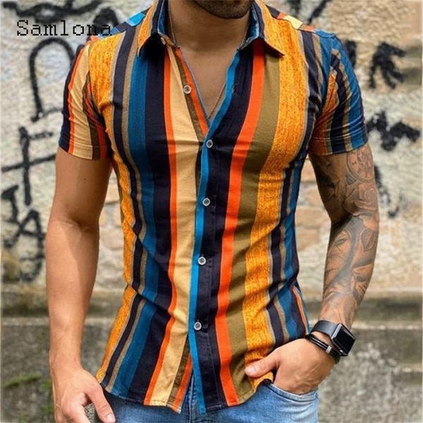 men skinny model shirt short sleeve patchwork stripe blouse singlebreasted summer casual shirt mens clothing 220527, White;black
men skinny model shirt short sleeve patchwork stripe blouse singlebreasted summer casual shirt mens clothing 220527, White;black