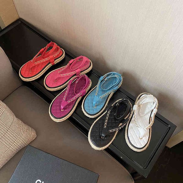 slippers home c summer chain herringbone clip foot sandals straw woven small fragrance style fake wind thick bottom, Black
slippers home c summer chain herringbone clip foot sandals straw woven small fragrance style fake wind thick bottom, Black