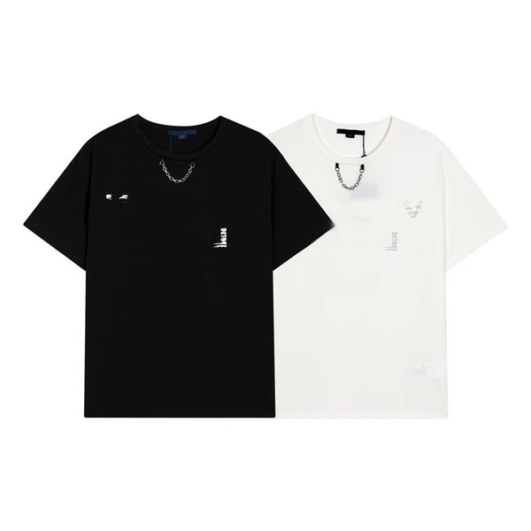 100% cotton reverse printed t shirts metal chain decoration tees solid color letter shirt tee summer men oversize with tags, White;black
100% cotton reverse printed t shirts metal chain decoration tees solid color letter shirt tee summer men oversize with tags, White;black