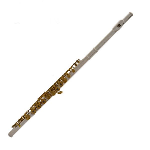 premium professional flute two-color silver-plated gold key c opening and closing hole 16 holes
premium professional flute two-color silver-plated gold key c opening and closing hole 16 holes