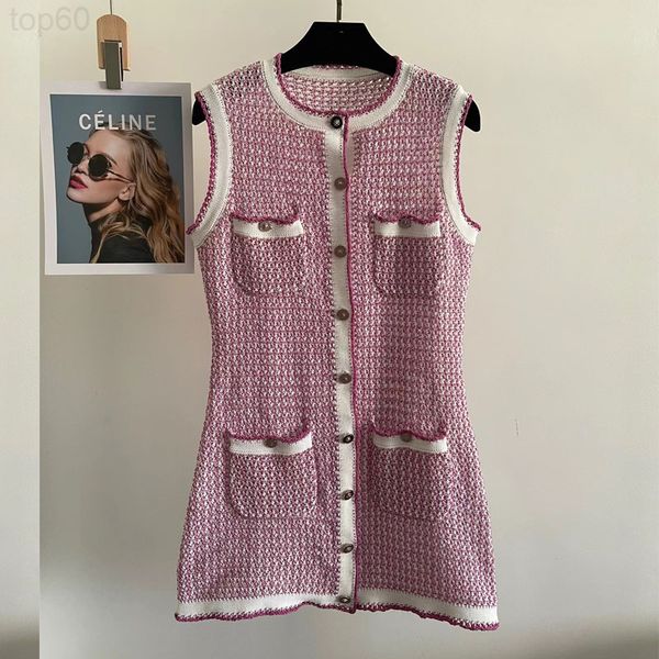 casual dresses designer xiaoxiangfeng knitted dress heavy industry yarn contrast color splicing sleeveless vest a-line skirt celebrity lady, Black;gray
casual dresses designer xiaoxiangfeng knitted dress heavy industry yarn contrast color splicing sleeveless vest a-line skirt celebrity lady, Black;gray