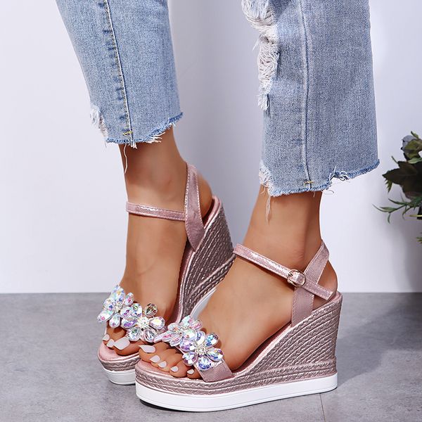 women summer wedge heel sandals platform strap open toe chunky bottom casual shoes gold silver pink 10cm 220720, Black
women summer wedge heel sandals platform strap open toe chunky bottom casual shoes gold silver pink 10cm 220720, Black